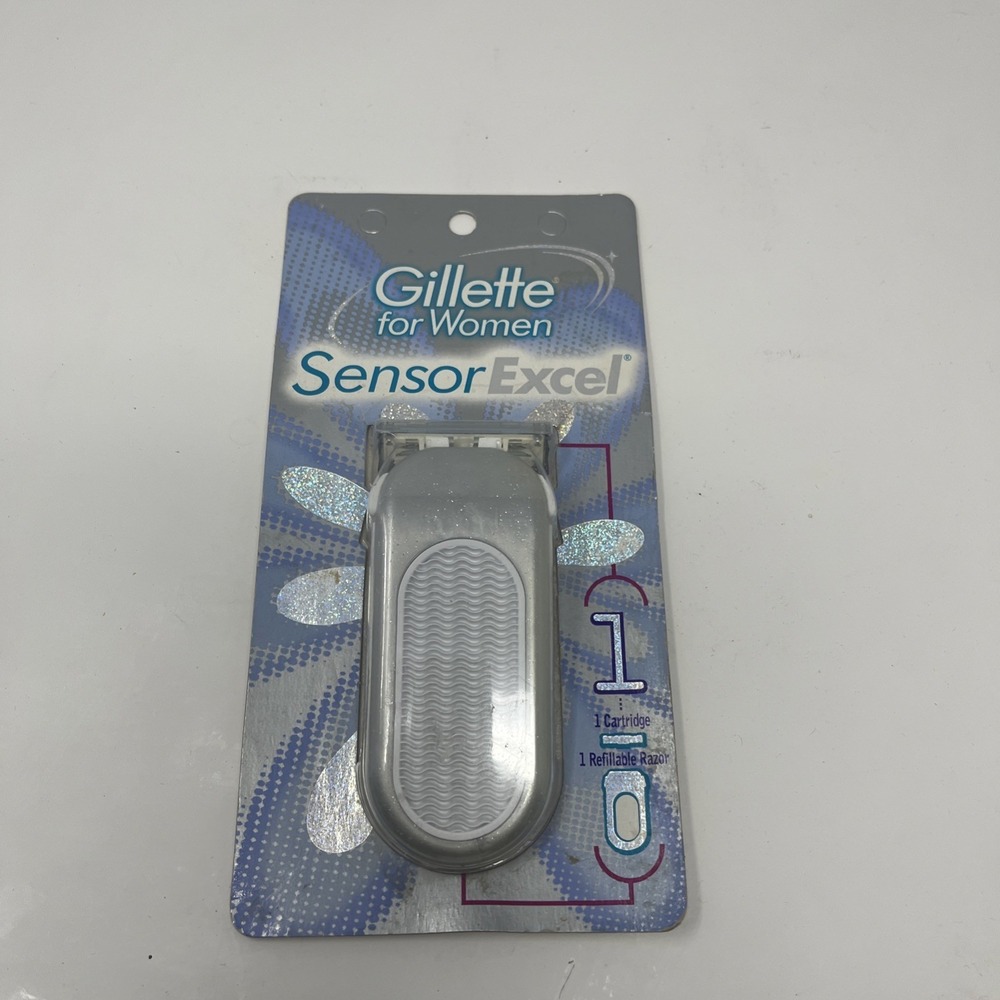 Gillette for Women Sensor Excel Razor Icy Silver Glitter In Package 1999 New